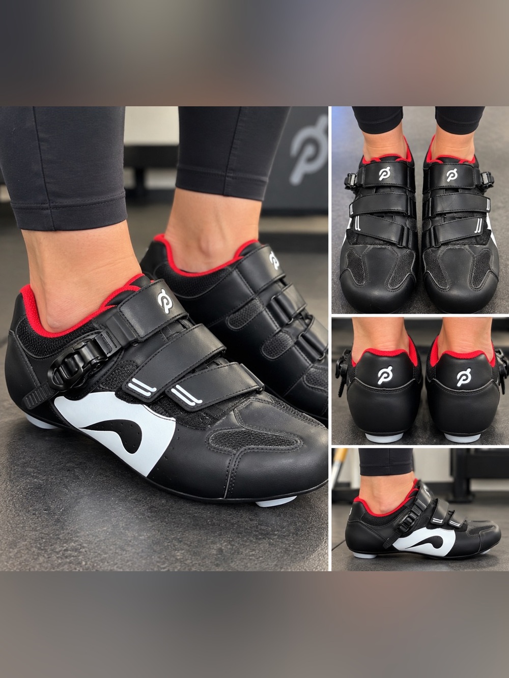Peloton Cycling Shoes Men’s EU 46 US 12 Black Red w/ Delta Cleats PL-SH-B-46